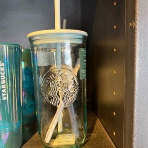 Recycling glass Starbucks cup
